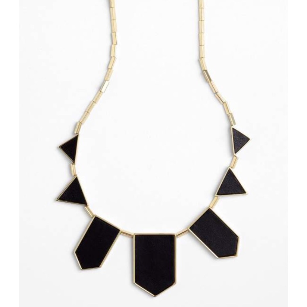 House of Harlow 1960 Leather Station Necklace